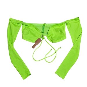 SKIMS Signature Swim Long Sleeve Bikini Top Small